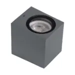 kelvo® BURANO KLV-101-0019 Φωτιστικό Τοίχου / Απλίκα για Λάμπα MR16 με Ντουί GU10 AC 220-240V Αδιάβροχο IP65 - Γκρι Ανθρακί Ματ - Μ8 x Π8 x Υ7cm - Image 4