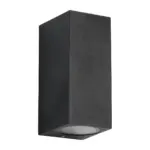 kelvo® BURANO KLV-101-0021 Φωτιστικό Τοίχου / Απλίκα για 2 Λάμπες MR16 με Ντουί GU10 AC 220-240V Αδιάβροχο IP65 - Μαύρο Ματ - Μ8 x Π8 x Υ15cm - Image 3