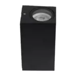 kelvo® BURANO KLV-101-0021 Φωτιστικό Τοίχου / Απλίκα για 2 Λάμπες MR16 με Ντουί GU10 AC 220-240V Αδιάβροχο IP65 - Μαύρο Ματ - Μ8 x Π8 x Υ15cm - Image 5