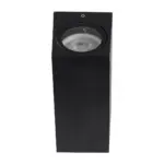 kelvo® BURANO KLV-101-0021 Φωτιστικό Τοίχου / Απλίκα για 2 Λάμπες MR16 με Ντουί GU10 AC 220-240V Αδιάβροχο IP65 - Μαύρο Ματ - Μ8 x Π8 x Υ15cm - Image 6