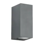 kelvo® BURANO KLV-101-0022 Φωτιστικό Τοίχου / Απλίκα για 2 Λάμπες MR16 με Ντουί GU10 AC 220-240V Αδιάβροχο IP65 - Γκρι Ανθρακί Ματ - Μ8 x Π8 x Υ15cm - Image 3