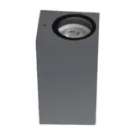 kelvo® BURANO KLV-101-0022 Φωτιστικό Τοίχου / Απλίκα για 2 Λάμπες MR16 με Ντουί GU10 AC 220-240V Αδιάβροχο IP65 - Γκρι Ανθρακί Ματ - Μ8 x Π8 x Υ15cm - Image 5