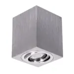 kelvo® AKIRA KLV-101-0030 Κινούμενο Φωτιστικό Downlight Σποτ για Λάμπα MR16 με Ντουί GU10 AC 220-240V IP20 - Νίκελ Βούρτσας - Μ8 x Π8 x Υ10cm - Image 3
