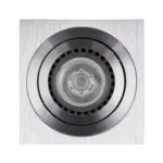 kelvo® AKIRA KLV-101-0030 Κινούμενο Φωτιστικό Downlight Σποτ για Λάμπα MR16 με Ντουί GU10 AC 220-240V IP20 - Νίκελ Βούρτσας - Μ8 x Π8 x Υ10cm - Image 5