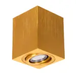 kelvo® AKIRA KLV-101-0031 Κινούμενο Φωτιστικό Downlight Σποτ για Λάμπα MR16 με Ντουί GU10 AC 220-240V IP20 - Χρυσό Βούρτσας - Μ8 x Π8 x Υ10cm - Image 3
