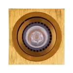 kelvo® AKIRA KLV-101-0031 Κινούμενο Φωτιστικό Downlight Σποτ για Λάμπα MR16 με Ντουί GU10 AC 220-240V IP20 - Χρυσό Βούρτσας - Μ8 x Π8 x Υ10cm - Image 5