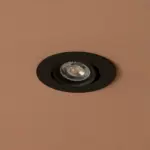 kelvo® OMEGA KLV-101-0036 Χωνευτό Κινούμενο Φωτιστικό Downlight Σποτ για Λάμπα MR16 με Ντουί GU10 AC 220-240V IP20 - Μαύρο Ματ - Μ10.5 x Π10.5 x Υ2.2cm / Q7.5cm