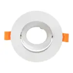 kelvo® OMEGA KLV-101-0037 Χωνευτό Κινούμενο Φωτιστικό Downlight Σποτ για Λάμπα MR16 με Ντουί GU10 AC 220-240V IP20 - Λευκό Ματ - Μ10.5 x Π10.5 x Υ2.2cm / Q7.5cm - Image 4