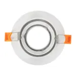 kelvo® OMEGA KLV-101-0037 Χωνευτό Κινούμενο Φωτιστικό Downlight Σποτ για Λάμπα MR16 με Ντουί GU10 AC 220-240V IP20 - Λευκό Ματ - Μ10.5 x Π10.5 x Υ2.2cm / Q7.5cm - Image 5