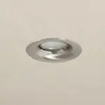 kelvo® LAMDA KLV-101-0046 Χωνευτό Φωτιστικό Downlight Σποτ Μπάνιου για Λάμπα MR16 με Ντουί GU10 AC 220-240V Αδιάβροχο IP65 - Νίκελ Βούρτσας - Μ8.5 x Π8.5 x Υ3.5cm / Q7.5cm