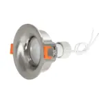 kelvo® LAMDA KLV-101-0046 Χωνευτό Φωτιστικό Downlight Σποτ Μπάνιου για Λάμπα MR16 με Ντουί GU10 AC 220-240V Αδιάβροχο IP65 - Νίκελ Βούρτσας - Μ8.5 x Π8.5 x Υ3.5cm / Q7.5cm - Image 6