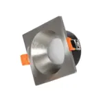 kelvo® EPSILON KLV-101-0049 Χωνευτό Φωτιστικό Downlight Σποτ Μπάνιου για Λάμπα MR16 με Ντουί GU10 AC 220-240V Αδιάβροχο IP65 - Νίκελ Βούρτσας - Μ8.5 x Π8.5 x Υ4.4cm / Q7.5cm x 7.5cm - Image 2