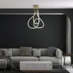 kelvo® GLOW KLV-101-0152 Φωτιστικό Οροφής LED 40W 4000lm 360° AC 220-240V IP20 Ρυθμιζόμενο Λευκό CCT με Χειριστήριο από 2700K έως 6000K Dimmable - Lumileds SMD Chip - Χρυσό Πλατίνα - Μ50 x Π50 x Υ70cm - 3 Χρόνια Εγγύηση - Image 2