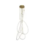 kelvo® GLOW KLV-101-0154 Φωτιστικό Οροφής LED 85W 8500lm 360° AC 220-240V IP20 Ρυθμιζόμενο Λευκό CCT με Χειριστήριο από 2700K έως 6000K Dimmable - Lumileds SMD Chip - Χρυσό Πλατίνα - Μ100 x Π100 x Υ140cm - 3 Χρόνια Εγγύηση - Image 3