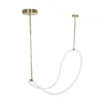 kelvo® GLOW KLV-101-0156 Κρεμαστό Φωτιστικό Οροφής LED 34W 3400lm 360° AC 220-240V IP20 Ρυθμιζόμενο Λευκό CCT με Χειριστήριο από 2700K έως 6000K Dimmable - Lumileds SMD Chip - Χρυσό Πλατίνα - Μ20 x Π35 x Υ120cm - 3 Χρόνια Εγγύηση - Image 6