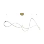 kelvo® GLOW KLV-101-0157 Κρεμαστό Φωτιστικό Οροφής LED 65W 6500lm 360° AC 220-240V IP20 Ρυθμιζόμενο Λευκό CCT με Χειριστήριο από 2700K έως 6000K Dimmable - Lumileds SMD Chip - Σατινέ Χρυσό Βούρτσας - Μ150 x Π70 x Υ90cm - 3 Χρόνια Εγγύηση - Image 5