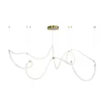 kelvo® GLOW KLV-101-0158 Κρεμαστό Φωτιστικό Οροφής LED 105W 10500lm 360° AC 220-240V IP20 Ρυθμιζόμενο Λευκό CCT με Χειριστήριο από 2700K έως 6000K Dimmable - Lumileds SMD Chip - Χρυσό Πλατίνα - Μ180 x Π180 x Υ110cm - 3 Χρόνια Εγγύηση - Image 4