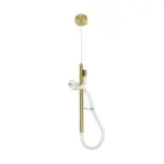 kelvo® GLOW KLV-101-0159 Κρεμαστό Φωτιστικό Οροφής LED 24W 2400lm 360° AC 220-240V IP20 Ρυθμιζόμενο Λευκό CCT με On/Off 2700K/4500K/6000K - Lumileds SMD Chip - Χρυσό Πλατίνα - Μ24 x Π10 x Υ62cm - 3 Χρόνια Εγγύηση - Image 6