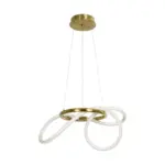 kelvo® GLOW KLV-101-0161 Κρεμαστό Φωτιστικό Οροφής LED 30W 3000lm 360° AC 220-240V IP20 Ρυθμιζόμενο Λευκό CCT με Χειριστήριο από 2700K έως 6000K Dimmable - Lumileds SMD Chip - Χρυσό Πλατίνα - Μ40 x Π40 x Υ30cm - 3 Χρόνια Εγγύηση - Image 3