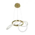 kelvo® GLOW KLV-101-0161 Κρεμαστό Φωτιστικό Οροφής LED 30W 3000lm 360° AC 220-240V IP20 Ρυθμιζόμενο Λευκό CCT με Χειριστήριο από 2700K έως 6000K Dimmable - Lumileds SMD Chip - Χρυσό Πλατίνα - Μ40 x Π40 x Υ30cm - 3 Χρόνια Εγγύηση - Image 5
