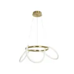 kelvo® GLOW KLV-101-0162 Κρεμαστό Φωτιστικό Οροφής LED 36W 3600lm 360° AC 220-240V IP20 Ρυθμιζόμενο Λευκό CCT με Χειριστήριο από 2700K έως 6000K Dimmable - Lumileds SMD Chip - Χρυσό Πλατίνα - Μ70 x Π70 x Υ40cm - 3 Χρόνια Εγγύηση - Image 3