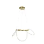 kelvo® GLOW KLV-101-0162 Κρεμαστό Φωτιστικό Οροφής LED 36W 3600lm 360° AC 220-240V IP20 Ρυθμιζόμενο Λευκό CCT με Χειριστήριο από 2700K έως 6000K Dimmable - Lumileds SMD Chip - Χρυσό Πλατίνα - Μ70 x Π70 x Υ40cm - 3 Χρόνια Εγγύηση - Image 4