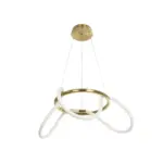 kelvo® GLOW KLV-101-0162 Κρεμαστό Φωτιστικό Οροφής LED 36W 3600lm 360° AC 220-240V IP20 Ρυθμιζόμενο Λευκό CCT με Χειριστήριο από 2700K έως 6000K Dimmable - Lumileds SMD Chip - Χρυσό Πλατίνα - Μ70 x Π70 x Υ40cm - 3 Χρόνια Εγγύηση - Image 5