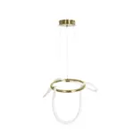 kelvo® GLOW KLV-101-0162 Κρεμαστό Φωτιστικό Οροφής LED 36W 3600lm 360° AC 220-240V IP20 Ρυθμιζόμενο Λευκό CCT με Χειριστήριο από 2700K έως 6000K Dimmable - Lumileds SMD Chip - Χρυσό Πλατίνα - Μ70 x Π70 x Υ40cm - 3 Χρόνια Εγγύηση - Image 6
