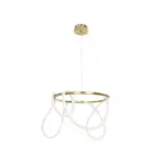 kelvo® GLOW KLV-101-0163 Κρεμαστό Φωτιστικό Οροφής LED 58W 5800lm 360° AC 220-240V IP20 Ρυθμιζόμενο Λευκό CCT με Χειριστήριο από 2700K έως 6000K Dimmable - Lumileds SMD Chip - Χρυσό Πλατίνα - Μ80 x Π80 x Υ40cm - 3 Χρόνια Εγγύηση - Image 3