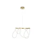 kelvo® GLOW KLV-101-0163 Κρεμαστό Φωτιστικό Οροφής LED 58W 5800lm 360° AC 220-240V IP20 Ρυθμιζόμενο Λευκό CCT με Χειριστήριο από 2700K έως 6000K Dimmable - Lumileds SMD Chip - Χρυσό Πλατίνα - Μ80 x Π80 x Υ40cm - 3 Χρόνια Εγγύηση - Image 4