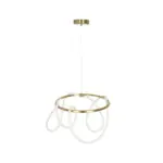 kelvo® GLOW KLV-101-0163 Κρεμαστό Φωτιστικό Οροφής LED 58W 5800lm 360° AC 220-240V IP20 Ρυθμιζόμενο Λευκό CCT με Χειριστήριο από 2700K έως 6000K Dimmable - Lumileds SMD Chip - Χρυσό Πλατίνα - Μ80 x Π80 x Υ40cm - 3 Χρόνια Εγγύηση - Image 6