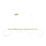 kelvo® GLOW KLV-101-0167 Κρεμαστό Φωτιστικό Οροφής LED 45W 4500lm 360° AC 220-240V IP20 Ρυθμιζόμενο Λευκό CCT με Χειριστήριο από 2700K έως 6000K Dimmable - Lumileds SMD Chip - Χρυσό Πλατίνα - Μ180 x Π30 x Υ40cm - 3 Χρόνια Εγγύηση - Image 5