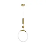 kelvo® GLOW KLV-101-0175 Κρεμαστό Φωτιστικό Οροφής LED 18W 1800lm 360° AC 220-240V IP20 Ρυθμιζόμενο Λευκό CCT με On/Off 2700K/4500K/6000K - Lumileds SMD Chip - Χρυσό Πλατίνα - Μ30 x Π6 x Υ60cm - 3 Χρόνια Εγγύηση - Image 3