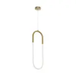 kelvo® GLOW KLV-101-0176 Κρεμαστό Φωτιστικό Οροφής LED 18W 1800lm 360° AC 220-240V IP20 Ρυθμιζόμενο Λευκό CCT με On/Off 2700K/4500K/6000K - Lumileds SMD Chip - Χρυσό Πλατίνα - Μ20 x Π2.5 x Υ60cm - 3 Χρόνια Εγγύηση - Image 3
