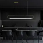 kelvo® GLOW KLV-101-0177 Κρεμαστό Φωτιστικό Οροφής LED 15W 1500lm 360° AC 220-240V IP20 Ρυθμιζόμενο Λευκό CCT με Χειριστήριο από 2700K έως 6000K Dimmable - Lumileds SMD Chip - Χρυσό Πλατίνα - Μ120 x Π3 x Υ17cm - 3 Χρόνια Εγγύηση - Image 2