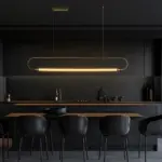 kelvo® GLOW KLV-101-0177 Κρεμαστό Φωτιστικό Οροφής LED 15W 1500lm 360° AC 220-240V IP20 Ρυθμιζόμενο Λευκό CCT με Χειριστήριο από 2700K έως 6000K Dimmable - Lumileds SMD Chip - Χρυσό Πλατίνα - Μ120 x Π3 x Υ17cm - 3 Χρόνια Εγγύηση