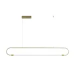 kelvo® GLOW KLV-101-0177 Κρεμαστό Φωτιστικό Οροφής LED 15W 1500lm 360° AC 220-240V IP20 Ρυθμιζόμενο Λευκό CCT με Χειριστήριο από 2700K έως 6000K Dimmable - Lumileds SMD Chip - Χρυσό Πλατίνα - Μ120 x Π3 x Υ17cm - 3 Χρόνια Εγγύηση - Image 3