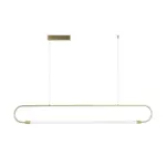 kelvo® GLOW KLV-101-0177 Κρεμαστό Φωτιστικό Οροφής LED 15W 1500lm 360° AC 220-240V IP20 Ρυθμιζόμενο Λευκό CCT με Χειριστήριο από 2700K έως 6000K Dimmable - Lumileds SMD Chip - Χρυσό Πλατίνα - Μ120 x Π3 x Υ17cm - 3 Χρόνια Εγγύηση - Image 4