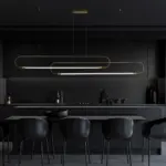 kelvo® GLOW KLV-101-0178 Κρεμαστό Φωτιστικό Οροφής LED 28W 2800lm 360° AC 220-240V IP20 Ρυθμιζόμενο Λευκό CCT με Χειριστήριο από 2700K έως 6000K Dimmable - Lumileds SMD Chip - Χρυσό Πλατίνα - Μ167 x Π7 x Υ24cm - 3 Χρόνια Εγγύηση - Image 2