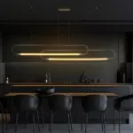 kelvo® GLOW KLV-101-0178 Κρεμαστό Φωτιστικό Οροφής LED 28W 2800lm 360° AC 220-240V IP20 Ρυθμιζόμενο Λευκό CCT με Χειριστήριο από 2700K έως 6000K Dimmable - Lumileds SMD Chip - Χρυσό Πλατίνα - Μ167 x Π7 x Υ24cm - 3 Χρόνια Εγγύηση