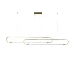 kelvo® GLOW KLV-101-0178 Κρεμαστό Φωτιστικό Οροφής LED 28W 2800lm 360° AC 220-240V IP20 Ρυθμιζόμενο Λευκό CCT με Χειριστήριο από 2700K έως 6000K Dimmable - Lumileds SMD Chip - Χρυσό Πλατίνα - Μ167 x Π7 x Υ24cm - 3 Χρόνια Εγγύηση - Image 6