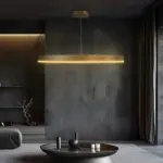 kelvo® VENOM KLV-101-0195 Κρεμαστό Φωτιστικό Οροφής LED 75W 7500lm 120° AC 220-240V IP20 Ρυθμιζόμενο Λευκό CCT με Χειριστήριο από 2700K έως 6000K Dimmable - Lumileds SMD Chip - Χρυσό Πλατίνα - Μ100 x Π100 x Υ6.5cm - 3 Χρόνια Εγγύηση