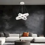 kelvo® VENOM KLV-101-0197-V2 Κρεμαστό Φωτιστικό Οροφής LED 75W 7500lm 120° AC 220-240V IP20 Ρυθμιζόμενο Λευκό CCT με Χειριστήριο από 2700K έως 6000K Dimmable - Lumileds SMD Chip - Λευκό Ματ - Μ60 x Π60 x Υ40cm - 3 Χρόνια Εγγύηση - Image 2