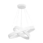 kelvo® VENOM KLV-101-0197-V2 Κρεμαστό Φωτιστικό Οροφής LED 75W 7500lm 120° AC 220-240V IP20 Ρυθμιζόμενο Λευκό CCT με Χειριστήριο από 2700K έως 6000K Dimmable - Lumileds SMD Chip - Λευκό Ματ - Μ60 x Π60 x Υ40cm - 3 Χρόνια Εγγύηση - Image 3