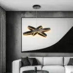 kelvo® VENOM KLV-101-0199-V2 Κρεμαστό Φωτιστικό Οροφής LED 120W 12000lm 120° AC 220-240V IP20 Ρυθμιζόμενο Λευκό CCT με Χειριστήριο από 2700K έως 6000K Dimmable - Lumileds SMD Chip - Μαύρο Ματ - Μ80 x Π80 x Υ80cm - 3 Χρόνια Εγγύηση
