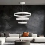kelvo® VENOM KLV-101-0200 Κρεμαστό Φωτιστικό Οροφής LED 120W 12000lm 120° AC 220-240V IP20 Ρυθμιζόμενο Λευκό CCT με Χειριστήριο από 2700K έως 6000K Dimmable - Lumileds SMD Chip - Λευκό Ματ - Μ80 x Π80 x Υ80cm - 3 Χρόνια Εγγύηση - Image 2