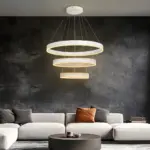 kelvo® VENOM KLV-101-0200 Κρεμαστό Φωτιστικό Οροφής LED 120W 12000lm 120° AC 220-240V IP20 Ρυθμιζόμενο Λευκό CCT με Χειριστήριο από 2700K έως 6000K Dimmable - Lumileds SMD Chip - Λευκό Ματ - Μ80 x Π80 x Υ80cm - 3 Χρόνια Εγγύηση