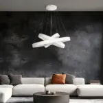 kelvo® VENOM KLV-101-0200-V2 Κρεμαστό Φωτιστικό Οροφής LED 120W 12000lm 120° AC 220-240V IP20 Ρυθμιζόμενο Λευκό CCT με Χειριστήριο από 2700K έως 6000K Dimmable - Lumileds SMD Chip - Λευκό Ματ - Μ80 x Π80 x Υ80cm - 3 Χρόνια Εγγύηση - Image 2