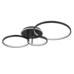 kelvo® NEMESIS KLV-101-0205 Φωτιστικό Οροφής LED 98W 9800lm 360° AC 220-240V IP20 Ρυθμιζόμενο Λευκό CCT με Χειριστήριο από 2700K έως 6000K Dimmable - Lumileds SMD Chip - Μαύρο Ματ - Μ89 x Π60 x Υ19cm - 3 Χρόνια Εγγύηση - Image 3