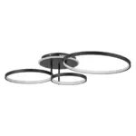 kelvo® NEMESIS KLV-101-0205 Φωτιστικό Οροφής LED 98W 9800lm 360° AC 220-240V IP20 Ρυθμιζόμενο Λευκό CCT με Χειριστήριο από 2700K έως 6000K Dimmable - Lumileds SMD Chip - Μαύρο Ματ - Μ89 x Π60 x Υ19cm - 3 Χρόνια Εγγύηση - Image 4